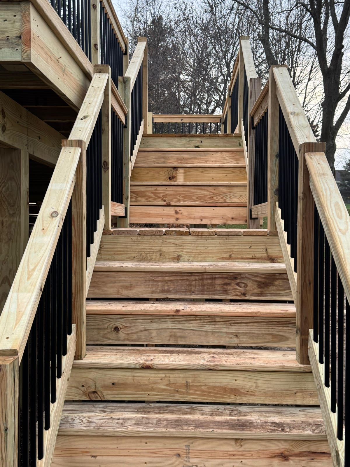 Custom deck installation by Construction Specialties of Illinois